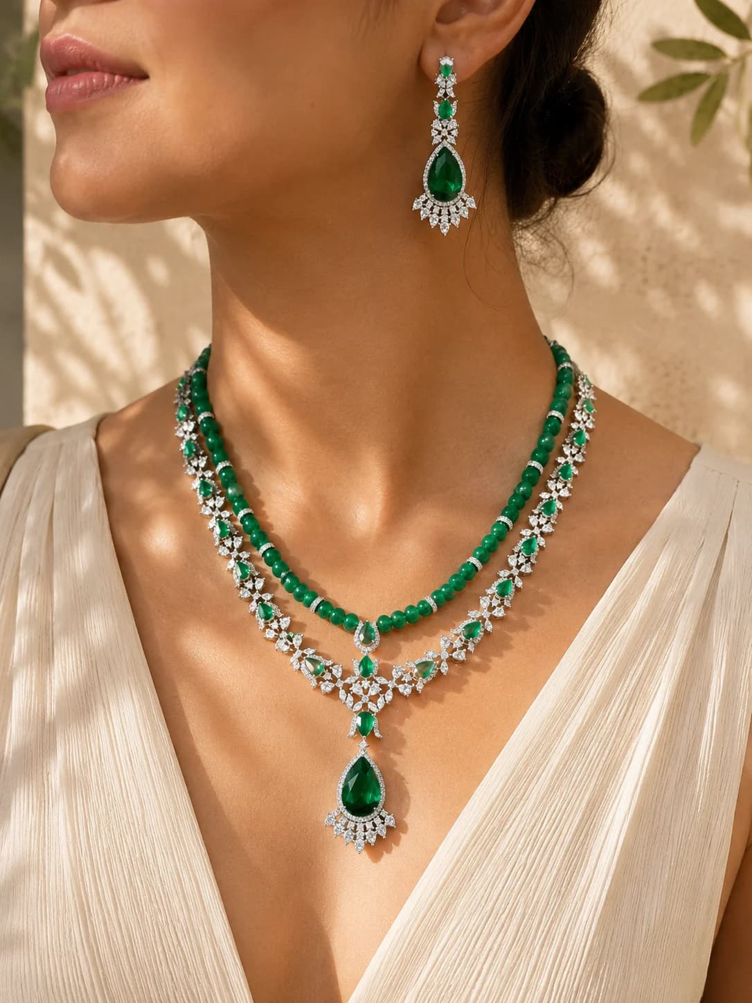 Emerald Enchant Set model wearing