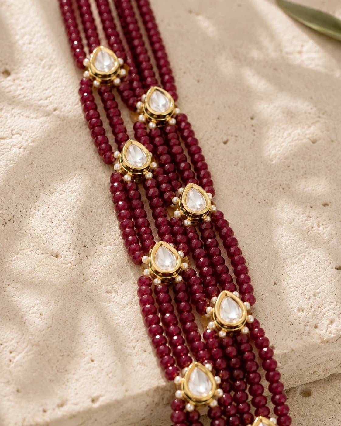 Ratnaavali Red Long Necklace