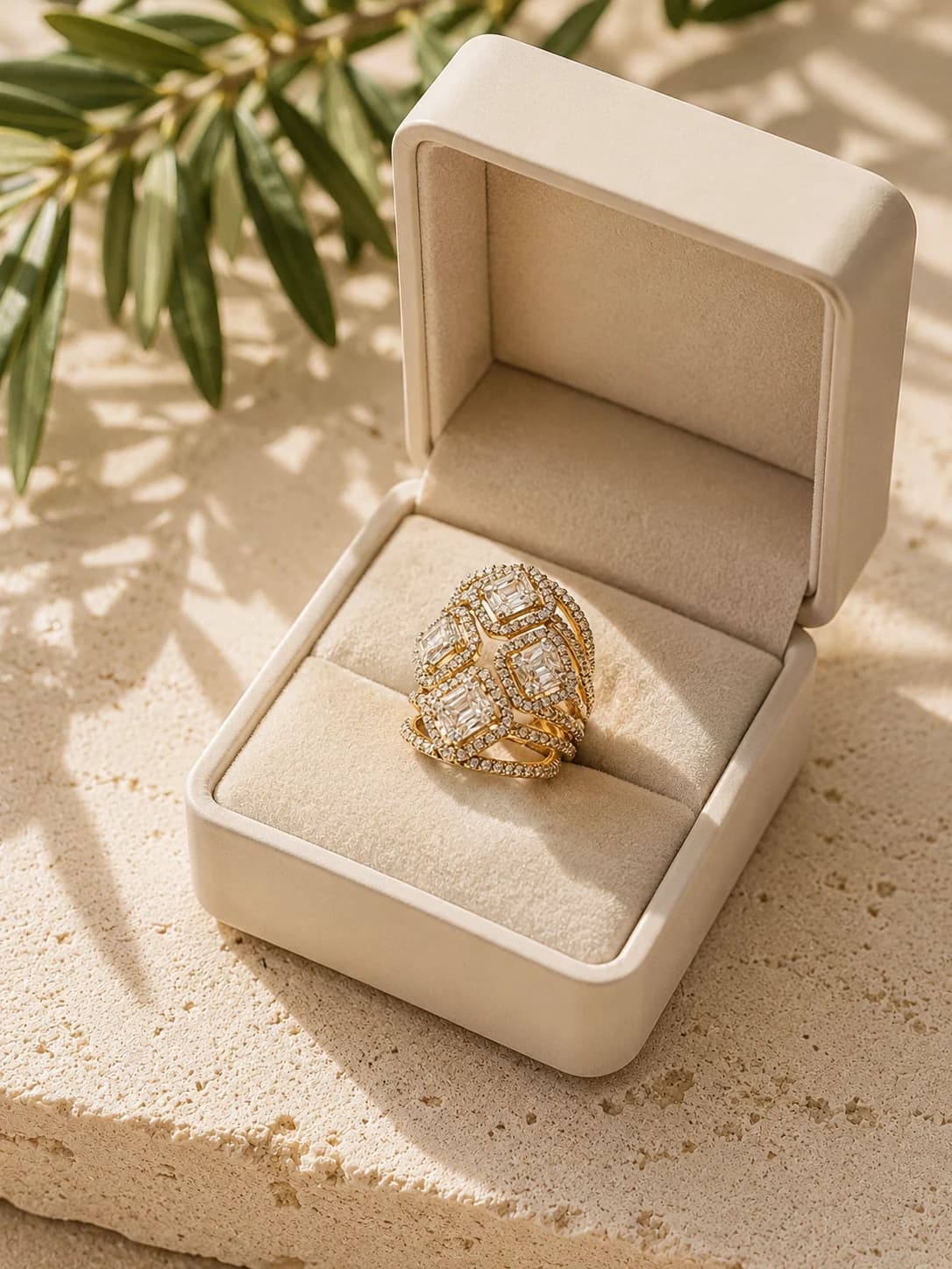 Amira Gold Ring packaging shot