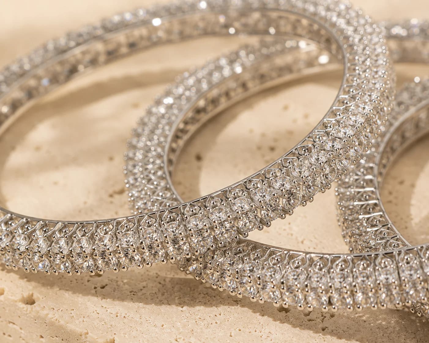 Infinite Shine Bangles macro detail