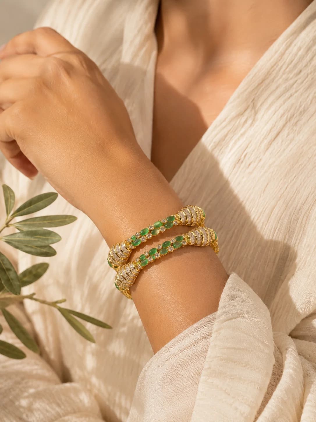 Panna Ratna Bangles model wearing