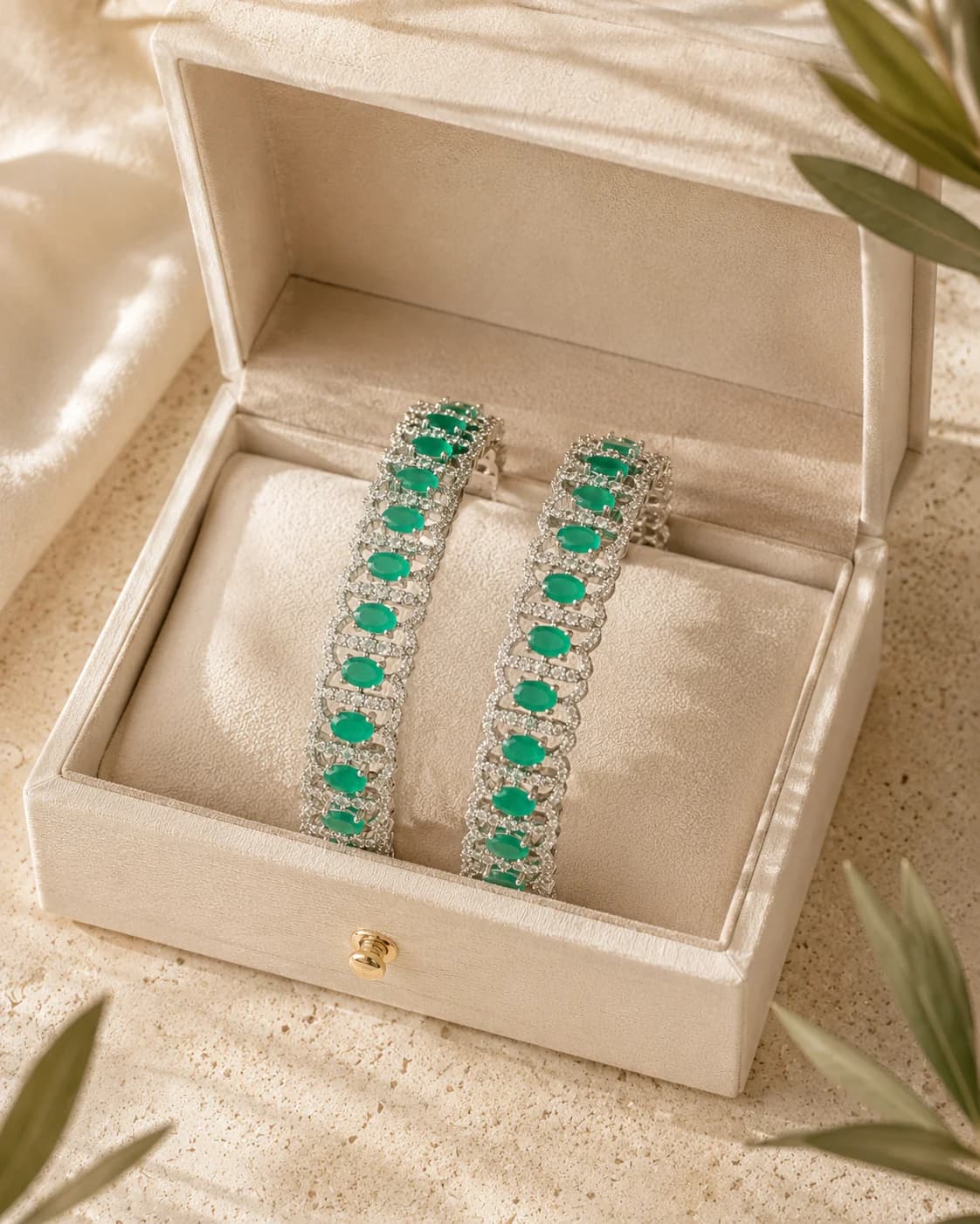 Emerald Symphony Bangles packaging shot