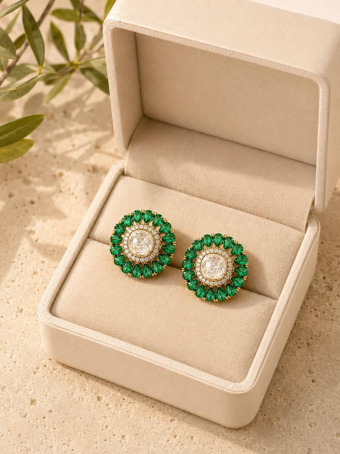 Empress Emerald Studs