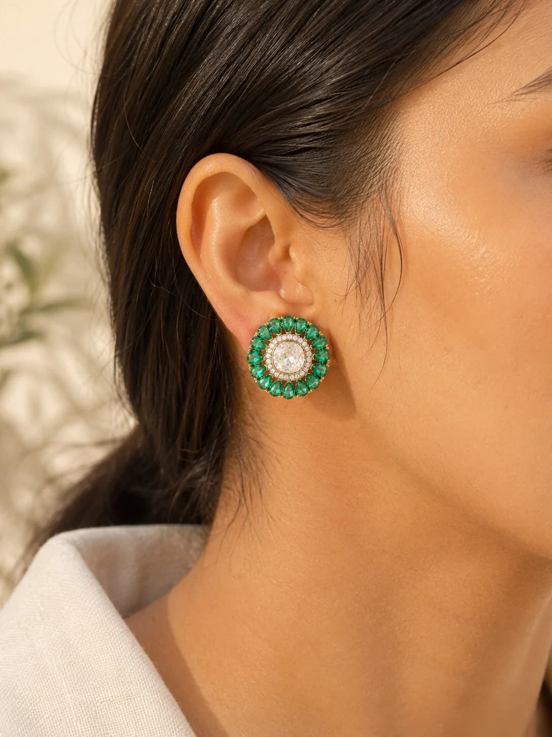 Empress Emerald Studs