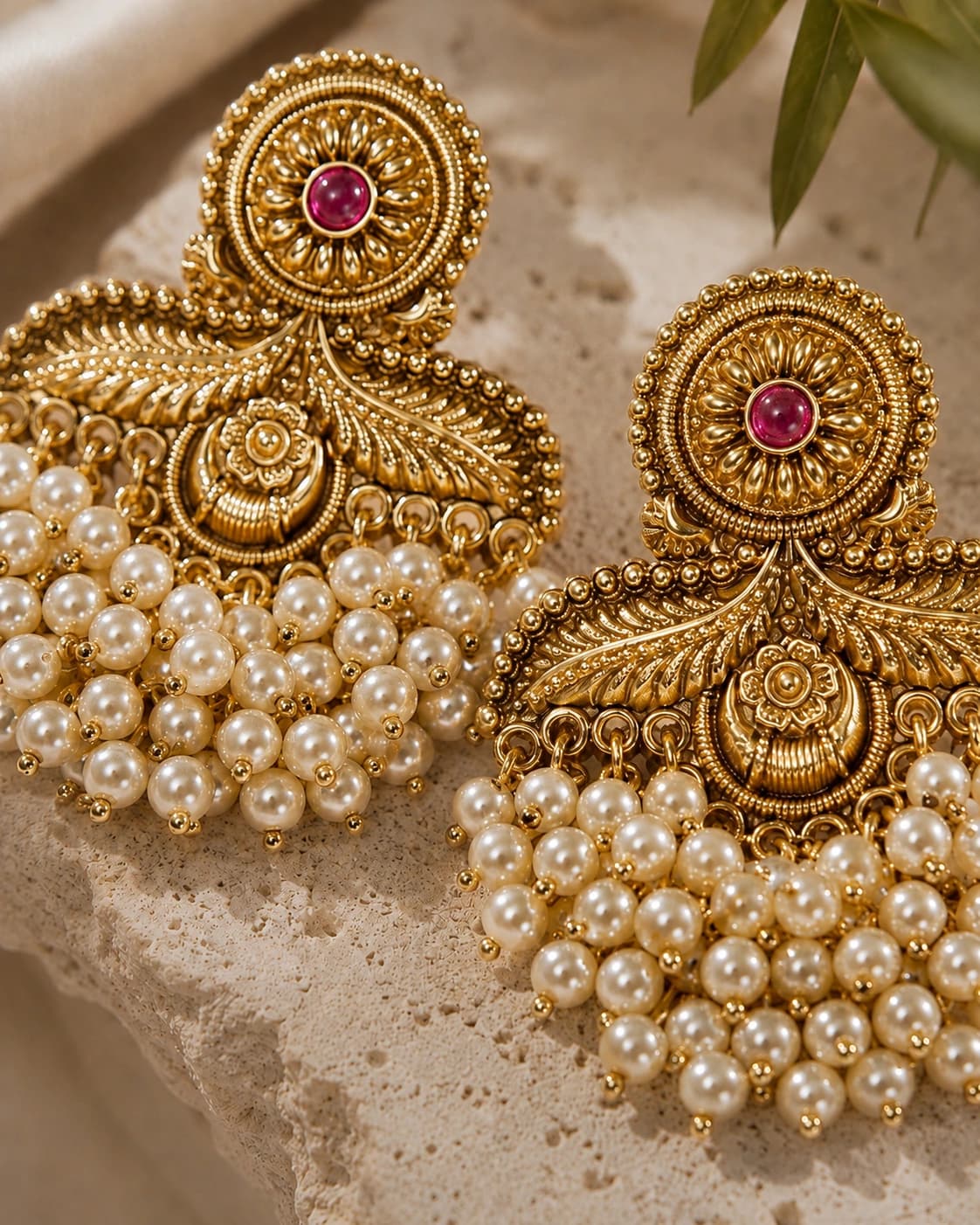 Mahalakshmi Moti Earrings