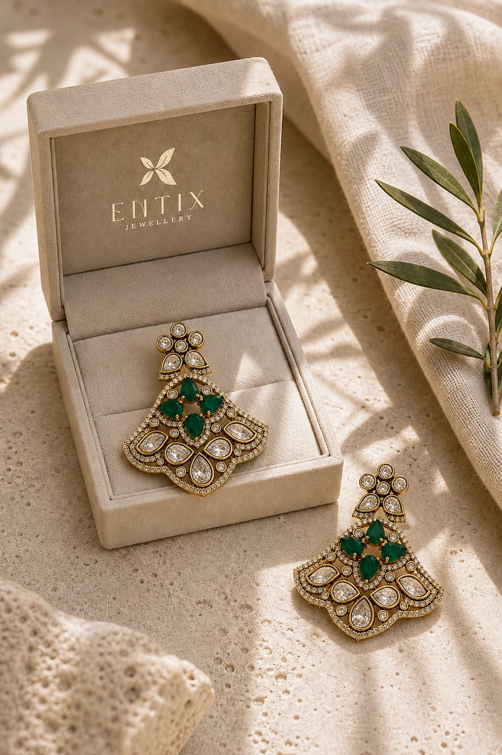 Begum's Grace Earrings packaging shot