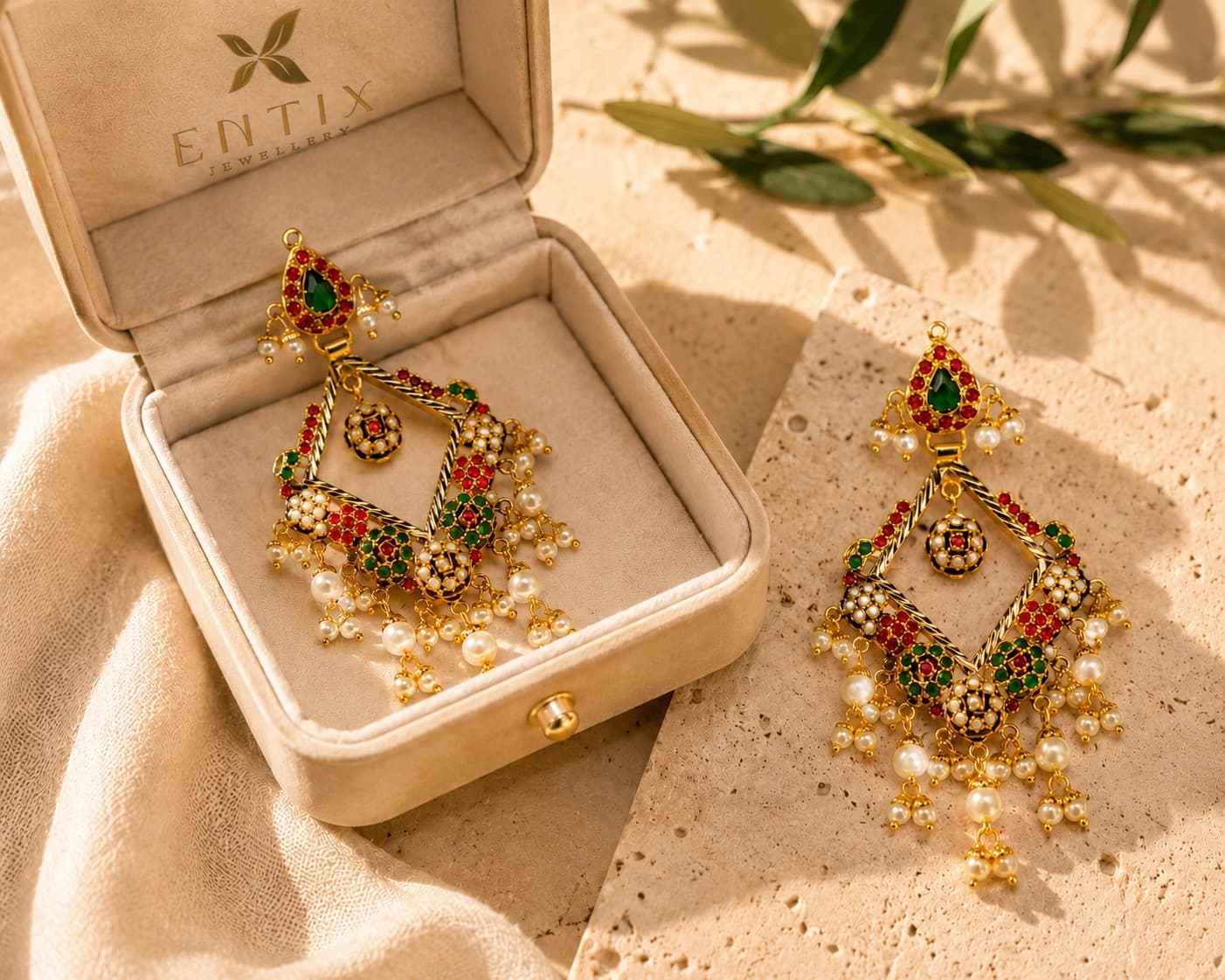 Zarmina Earrings packaging shot