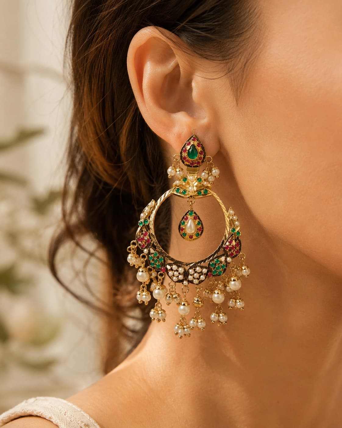 Yaalina Earrings model wearing