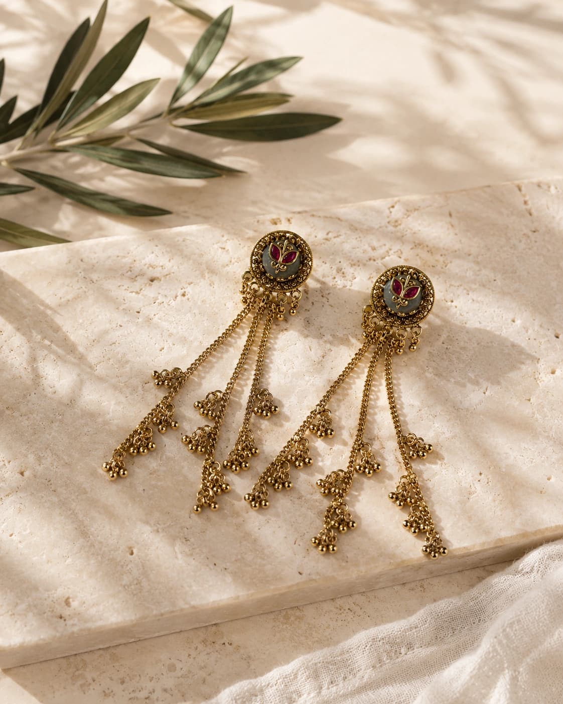 Zooni Long Earrings