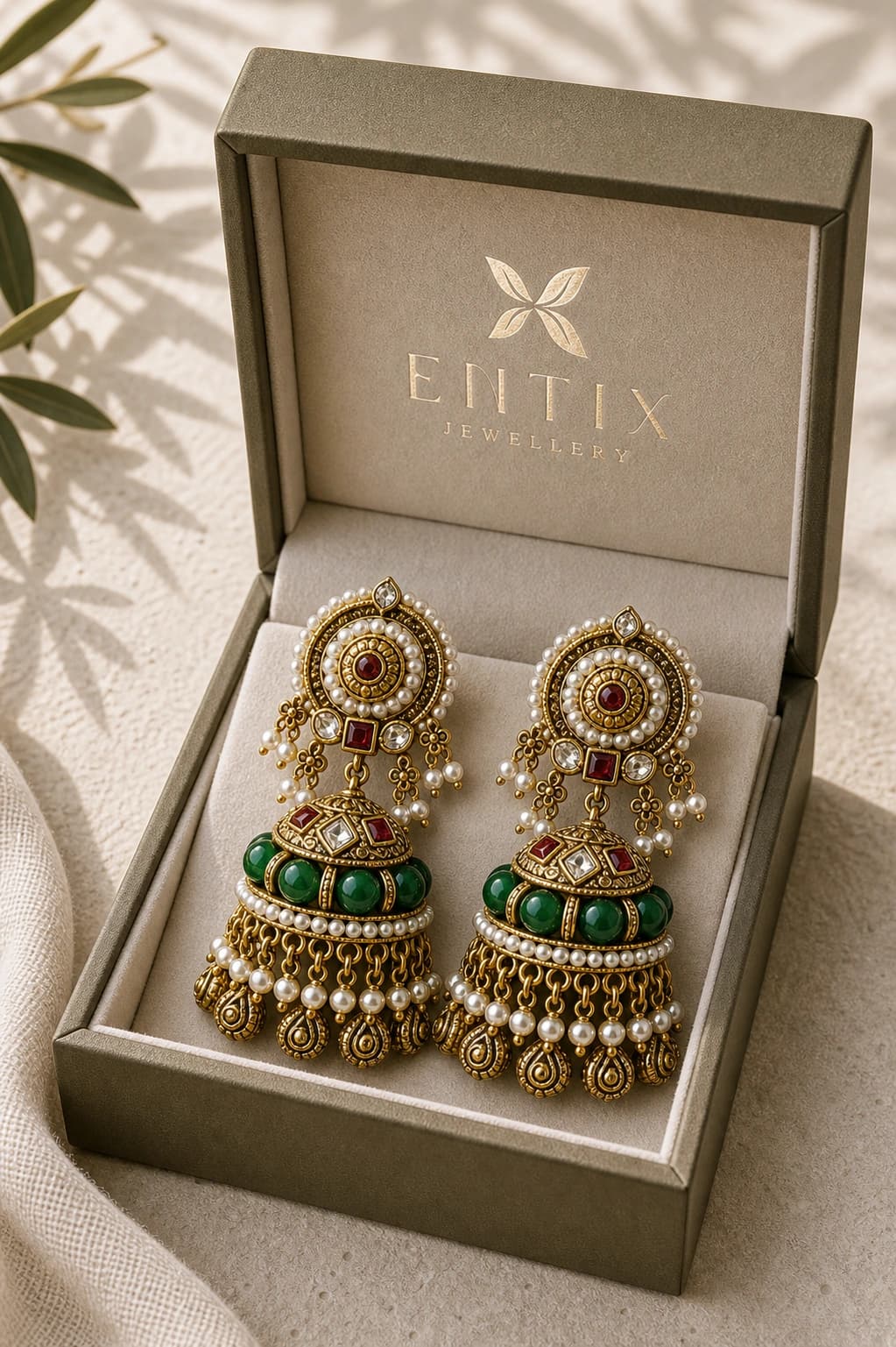 Sunehri Rajwada Jhumkis product image