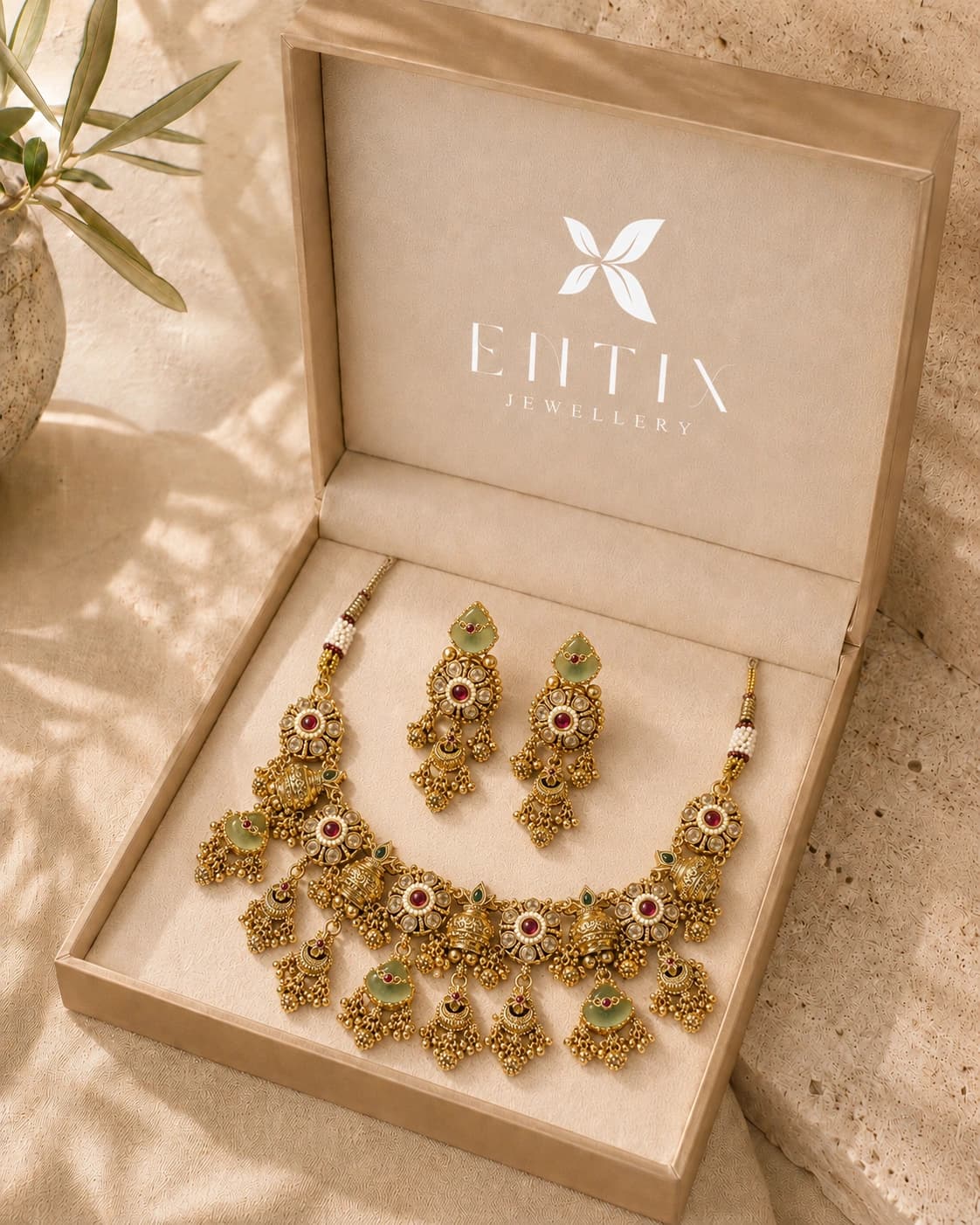 Madurai Manjari Necklace Set packaging shot
