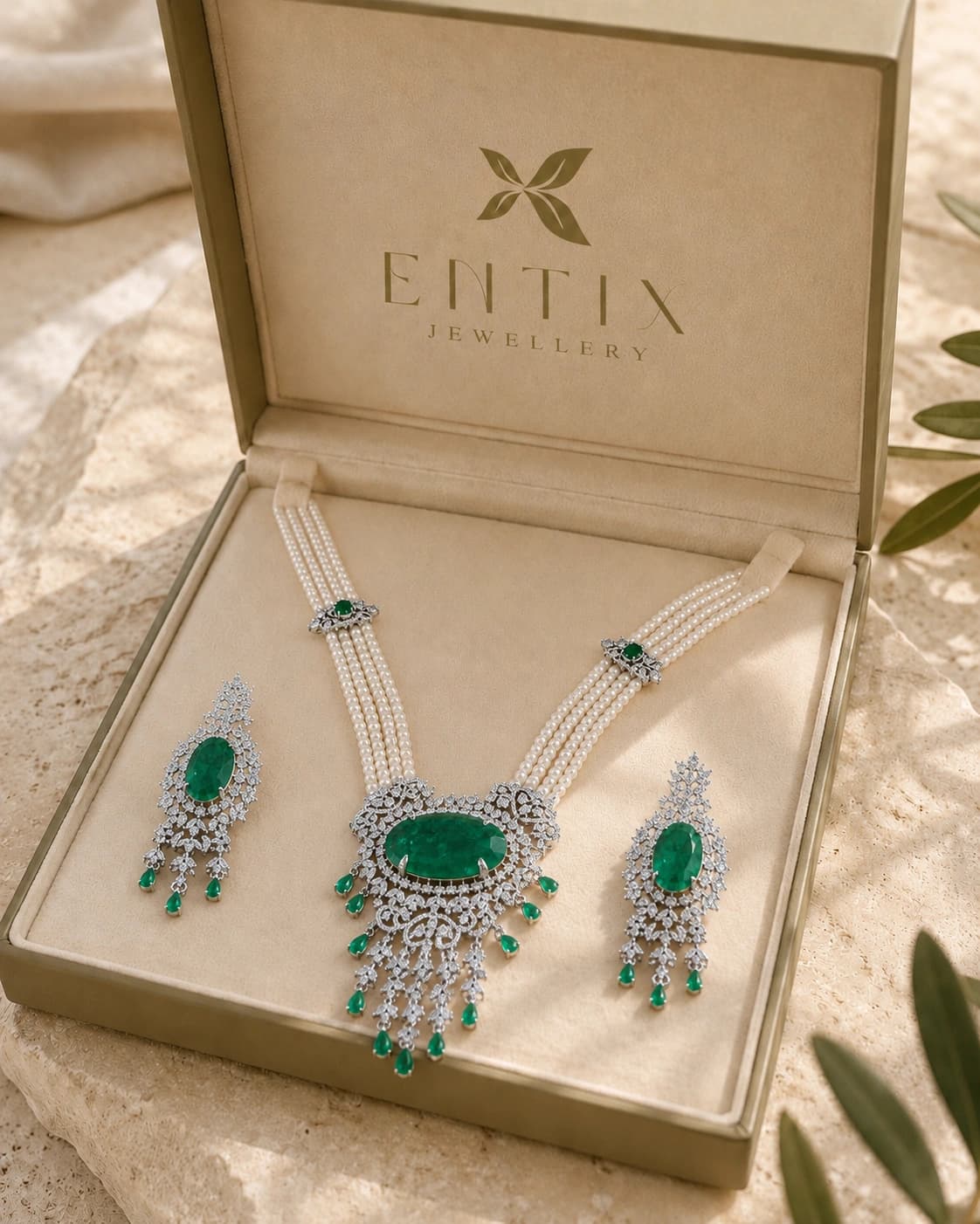 Verdant Necklace Set packaging shot