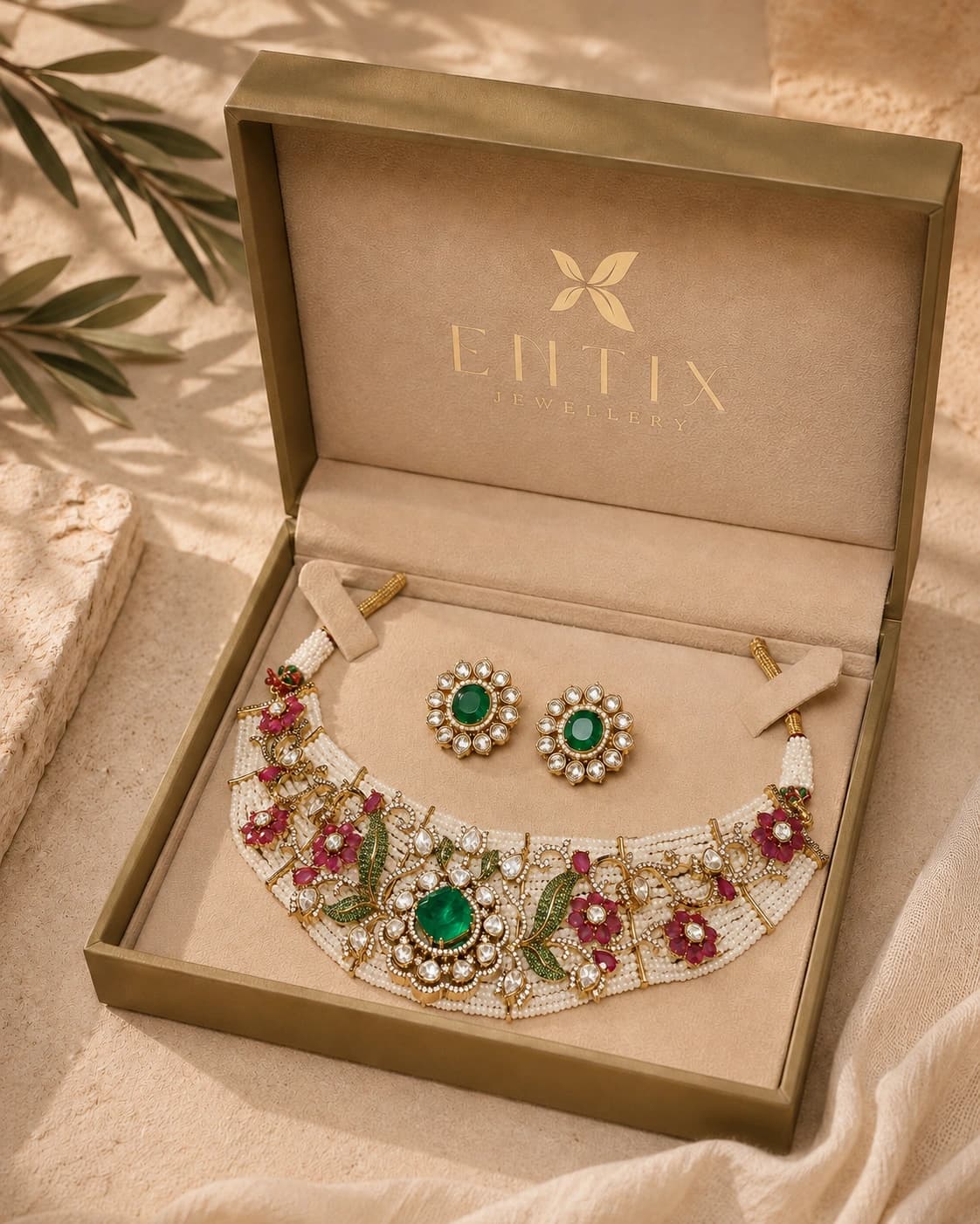 Jardin Émeraude Choker Set packaging shot