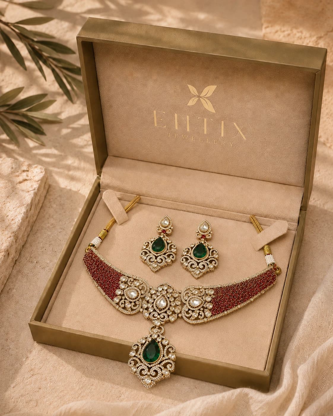 Crimson Dynasty Necklace Set packaging shot